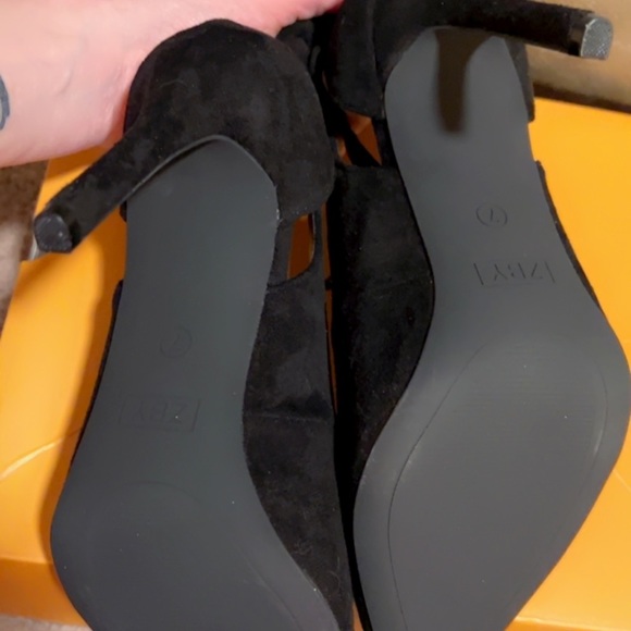 NEW | Suede Black Stiletto Heels - Picture 3 of 3